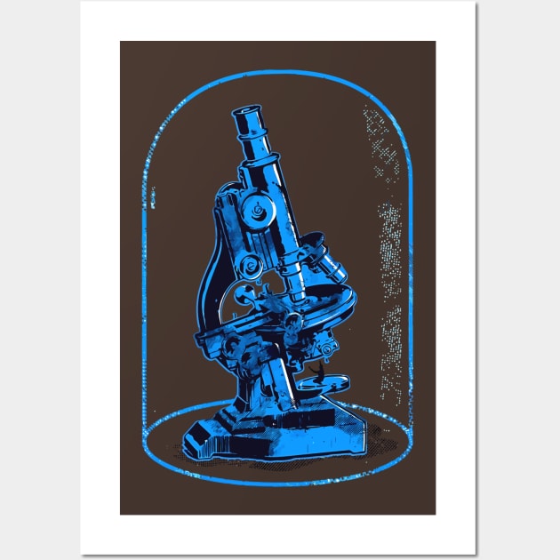 microscope vintage Wall Art by fooballmayfield